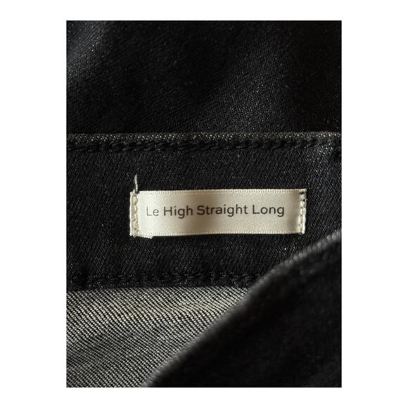 Frame Le High Straight Leg Long Jeans black size 24 - Picture 6 of 8